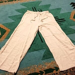 Selling these boho beige pants size medium wide leg